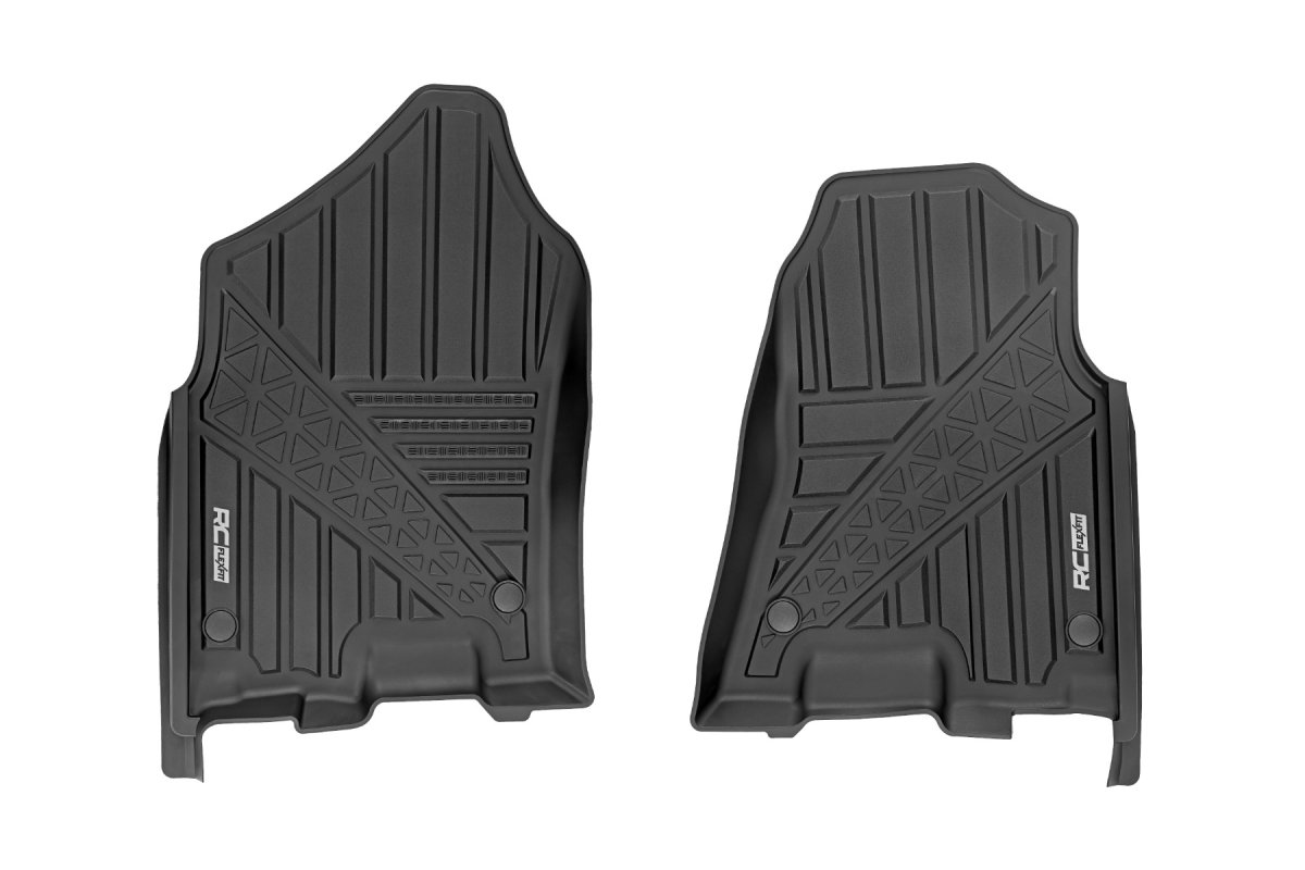 Ram 1500 Floor Mats - Front - Rough Country - Flex-Fit - '19-'24